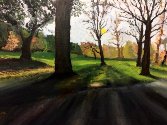 Autumn Sunset. 20"x24“ (51x61cm) Oil/board - £2000