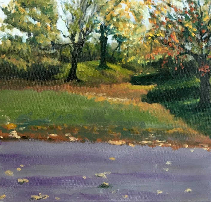 Autumn Walk 20. 12"x12” (31x31cm) Oil/canvas - £400