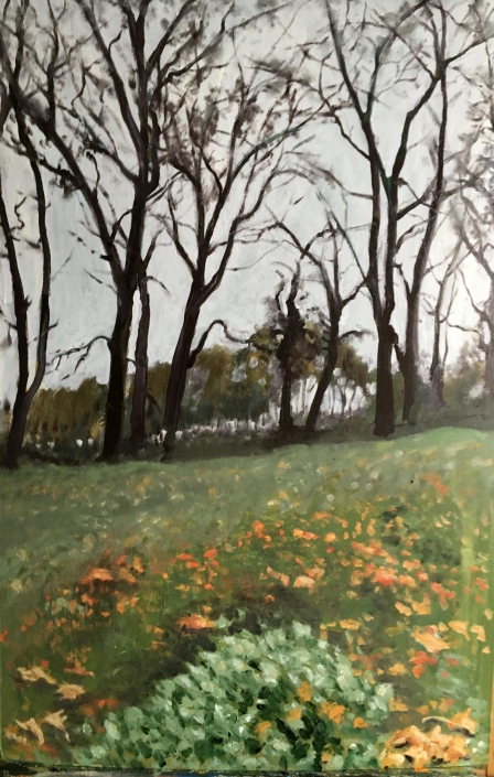 Winter Trees. 30"x20” (76x51cm) Oil/board - £2000