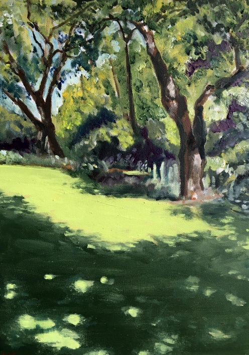 Summer Garden. 16"x12” (41x31cm) oil/canvas - £400