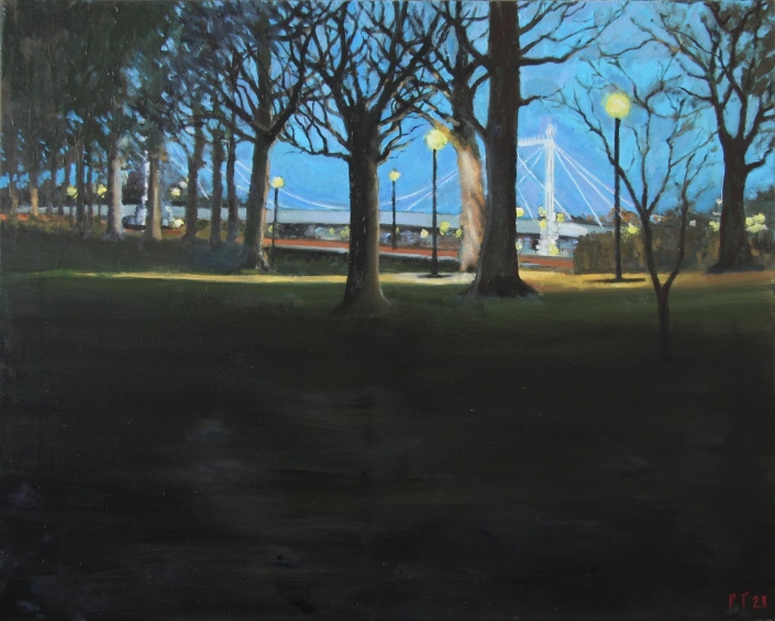 Albert Bridge at night (61x76cm) Oil/board - £2000
