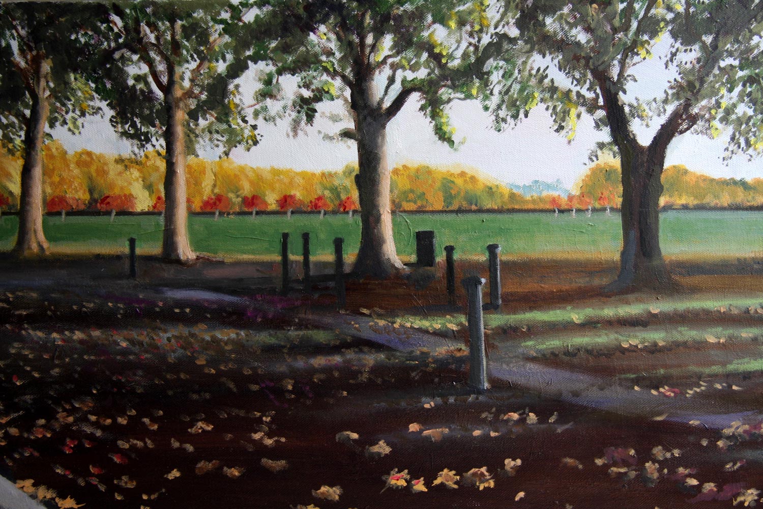 Maple Avenue 16"x22” (40x56cm) Oil/canvas - £900