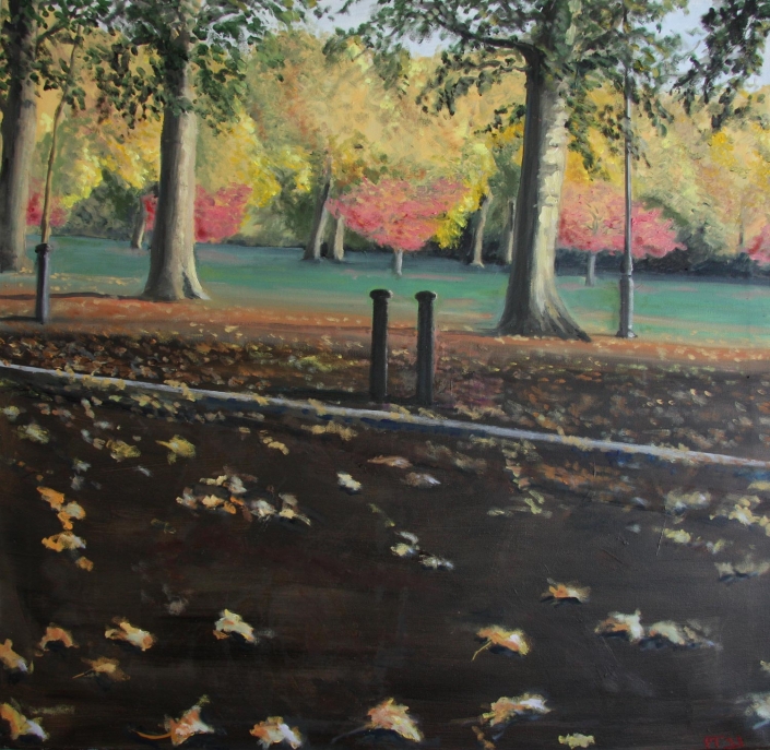 Maple Avenue morning light 16"x22" (40x56cm) Oil/canvas - £900