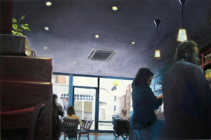 Café Nero, King’s Road. Oil/canvas (Private collection)