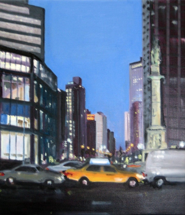 Columbus Circle NYC. Oil/canvas (Private collection)