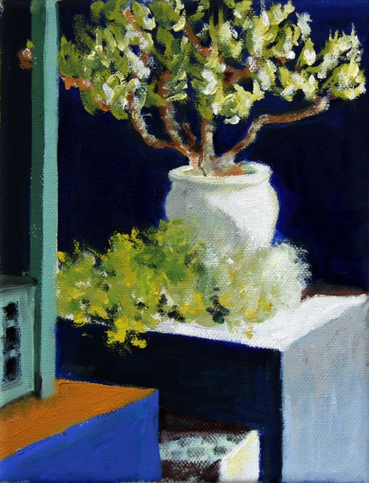 Marrakech, the Majorelle Gardens 8"x6” Oil/canvas - (Private collection)