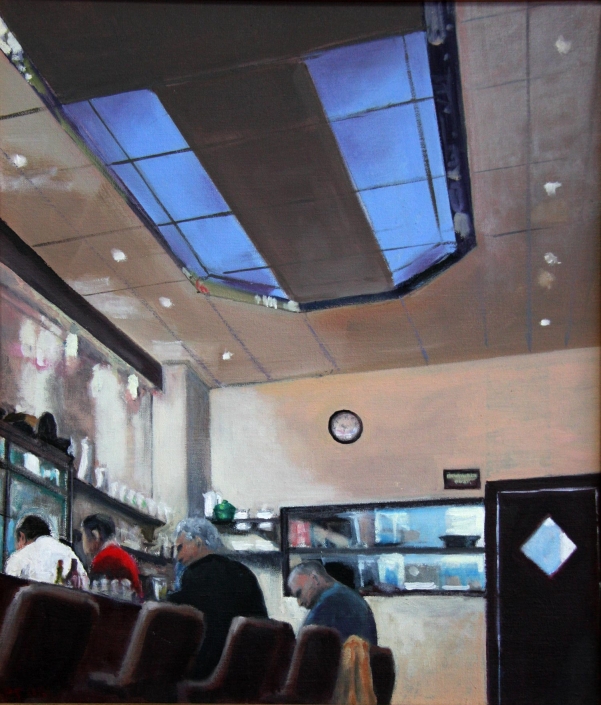 Morning Star Diner NYC. Oil/canvas (Private collection)