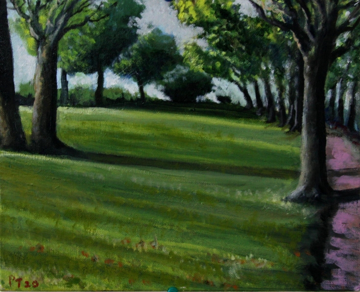 Santiago, pink path. Oil/canvas (Private collection)