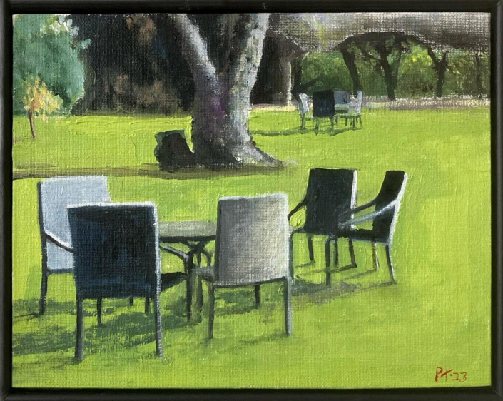 Chairs (Drakensberg, South Africa). 8"x10” Oil on board - £290