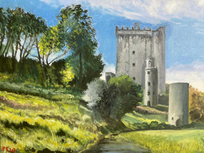 Blarney Castle - View of Castle. 45x60cm Oil on canvas - £600